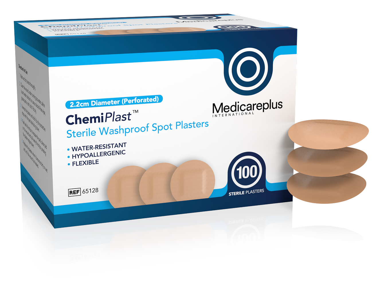 ChemiPlastTM  Sterile Washproof Spot Plasters (perforated)